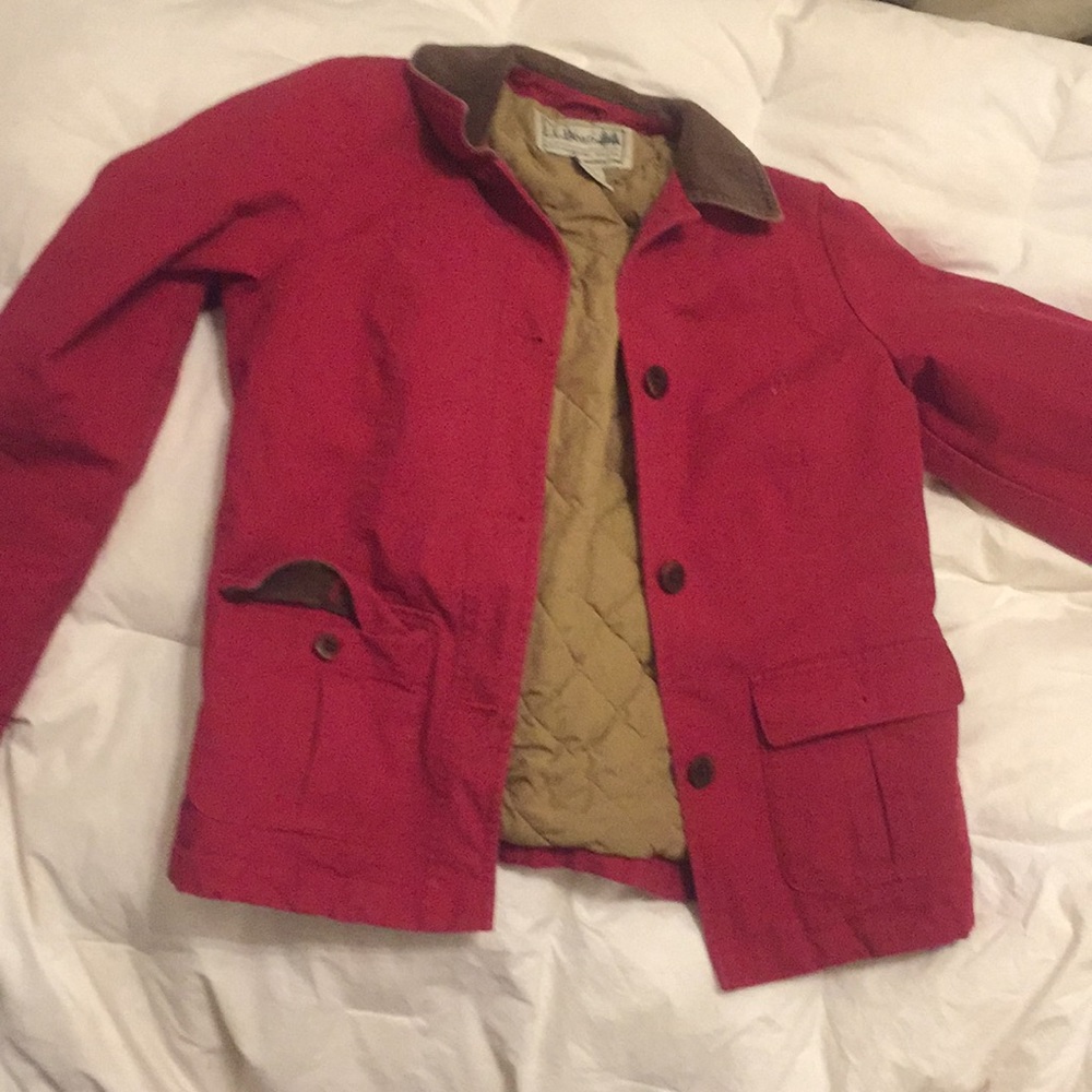 Ladies L. L. Bean red barn coat
